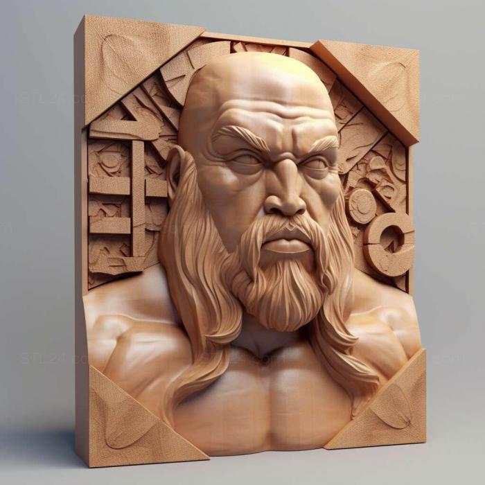 Characters (Triple H 1, HERO_4361) 3D models for cnc